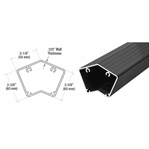 CRL 1P548BL Matte Black 100 Series 48