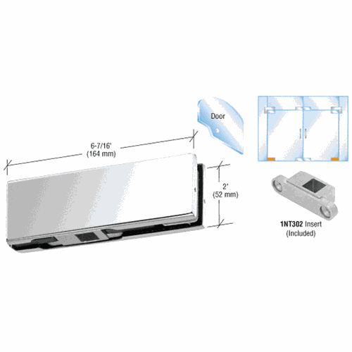 CRL PH10DPS Polished Stainless Steel Bottom Door Patch with 1NT302 Insert