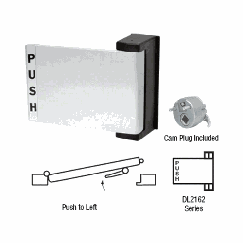 CRL DL2162A Aluminum Push-Pull Paddle Handle - Left Push Instruction