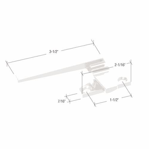 CRL DS2529W White Left-Hand Cam Handle Lock