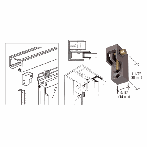 CRL D53DURH Duranodic Bronze Anodized Right-Hand Window Catch for Pass-Thru Windows