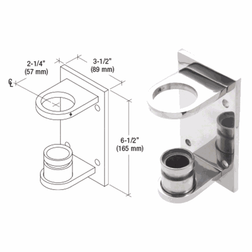 CRL CR15FBPS 316 Polished Stainless Steel Fascia Mount Bracket