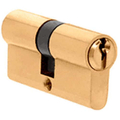 CRL EC5BRKA Polished Brass Extended Keyed Cylinder - Keyed Alike