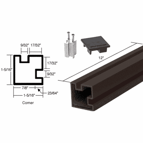 CRL 6407312 Black Bronze Anodized 12