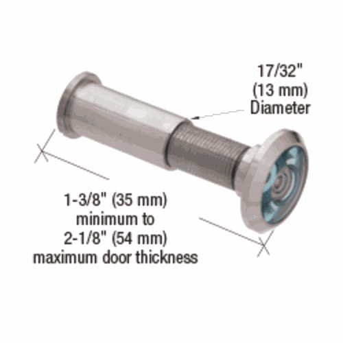 CRL S4366 Satin Chrome UL Listed Wide Angle Door Viewer