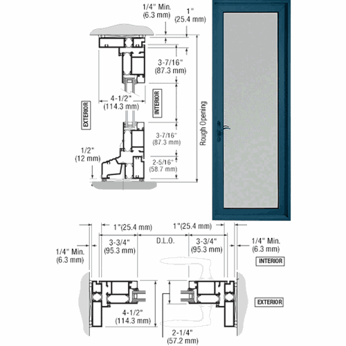CRL TD91571R1 U.S. Aluminum KYNAR 900 Right-Swing Terrace Door Hinges