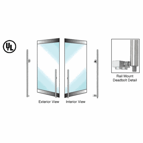 CRL DB140KS4R1BS Blumcraft Brushed Stainless Left Hand Reverse Rail Mount Deadbolt Handle