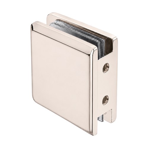 CRL BGCU1PN Polished Nickel Beveled Notch-in-Glass Fixed Panel U-Clamp