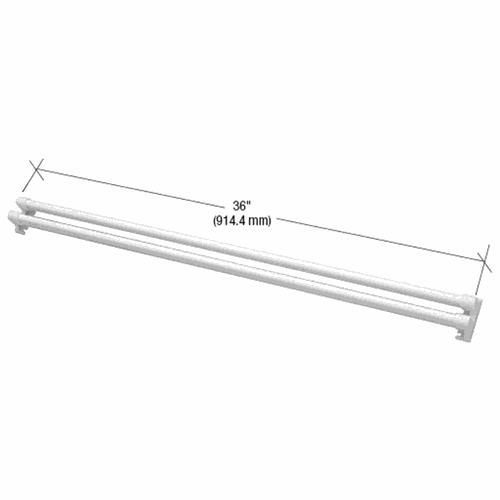 CRL K5167 White Storm Screen Door Push Bar