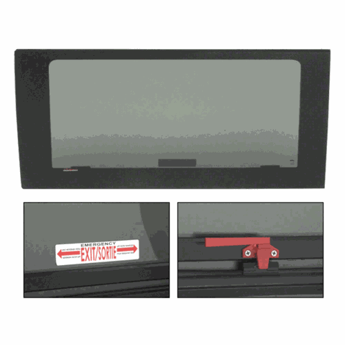 CRL FW382LE 2014+ OEM 'All-Glass' Fixed Egress Window for Ram ProMaster Van Drivers Side