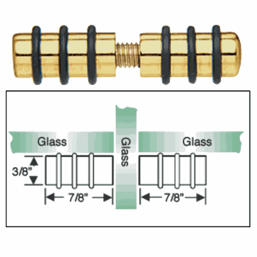 CRL 3109GP Gold-Plated Double Glass Shelf Support