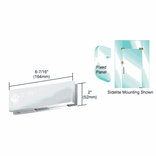 CRL EUR206PS Polished Stainless EUR Series Sidelite/Glass Door Keeper