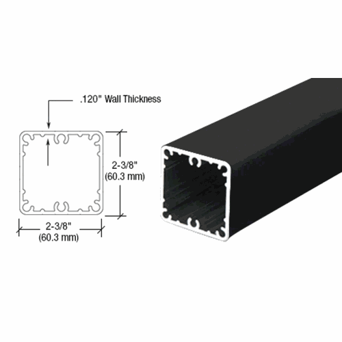 CRL 1P48BL Matte Black 100 Series 48