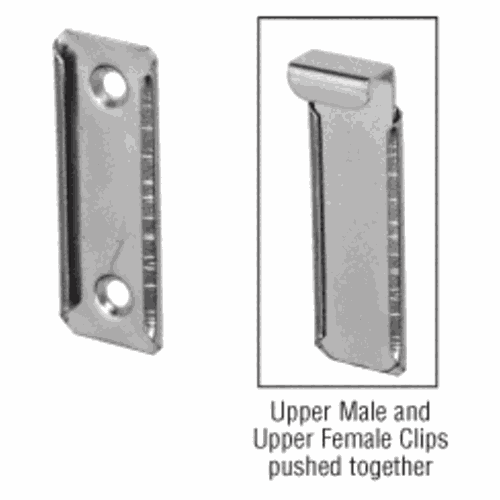 CRL SW5233 Nickel Plated Bishop Upper Mirror Clip - Female