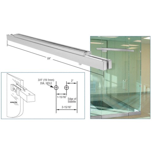 CRL NFH4SAD Satin Anodized Double Narrow Floating Header with Surface-Mounted Pivots