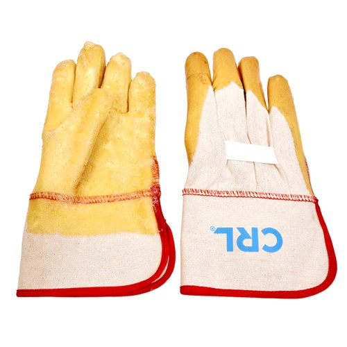 CRL 12W Gauntlet Cuff Textured Natural Rubber Palm Gloves