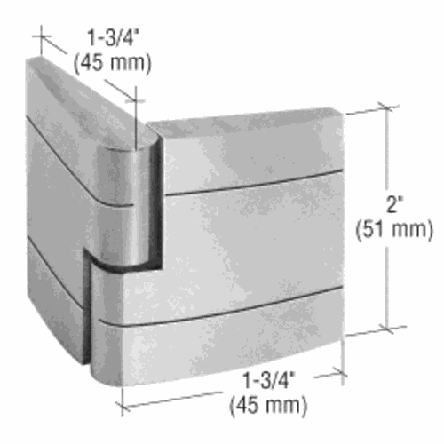 CRL UV0264 Brushed Stainless Right-Hand UV Glass-to-Glass Hinge