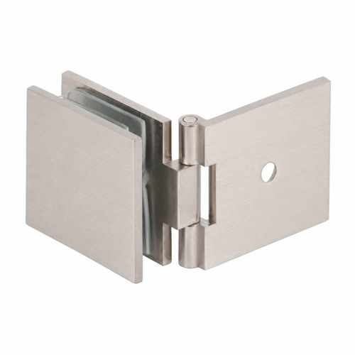 CRL ADJSQ037BN Brushed Nickel Adjustable Square Wall Mount Glass Clamp