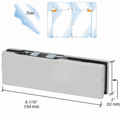 CRL PH21CA Satin Anodized Adjustable European Door Patch Fitting