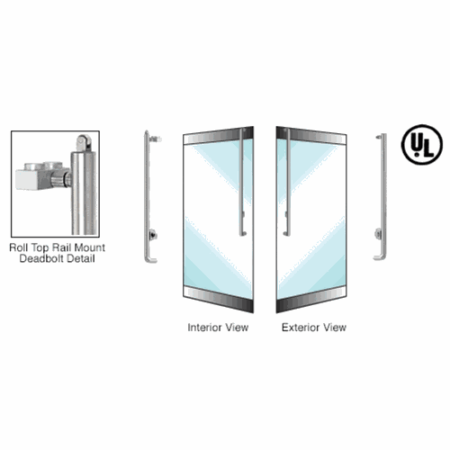 CRL DBR160J3R1BS Blumcraft Brushed Stainless Right Hand Reverse Roll Top Rail Deadbolt Handle