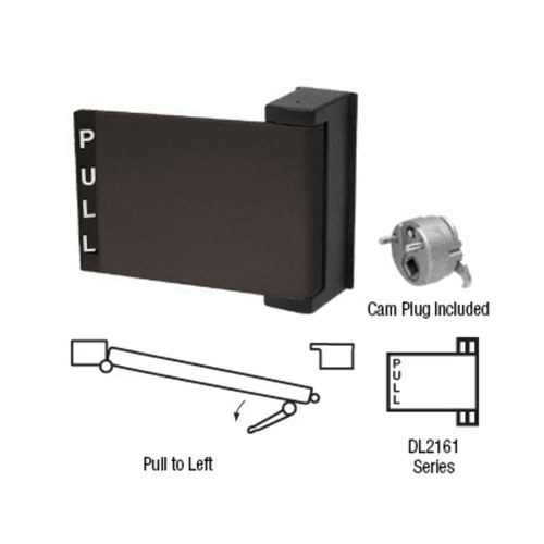 CRL DL2161DU Bronze Universal Push-Pull Paddle Handle - Left Pull