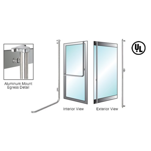 CRL EG100F3AKBS Blumcraft Brushed Stainless Right Hand Keyed Access Egress Control Handle