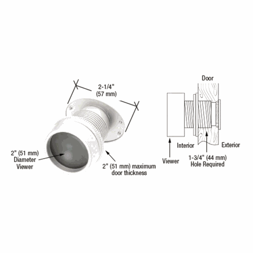 CRL U9917 White Giant Screen Door Viewer
