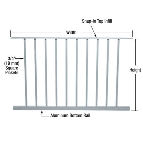 CRL P4836M Mill Series 200-400 Picket Panel 48