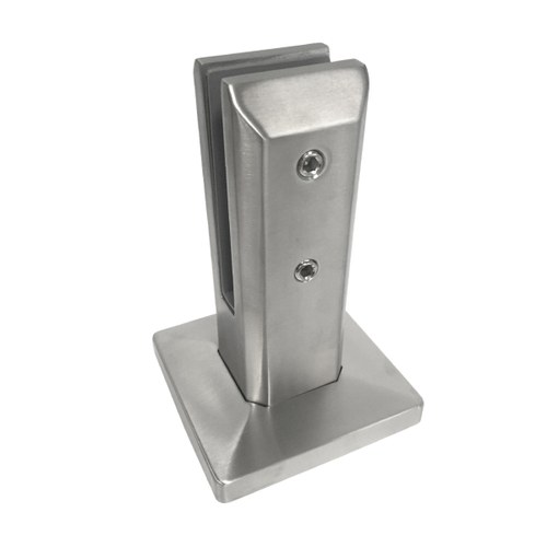 CRL FWCS22BS Brushed Stainless Steel Square Surface Mount Spigot, 2205