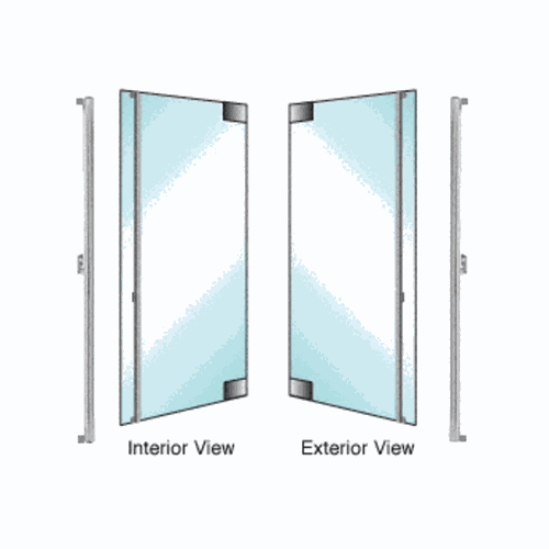 CRL DH130F6GBS Blumcraft Brushed Stainless Left Hand Glass Mount 