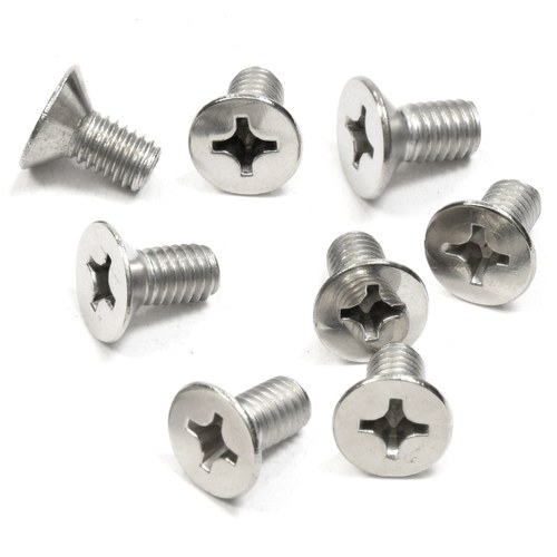CRL P612CH Chrome 6x12mm Flat Head Phillips Cover Plate Screws