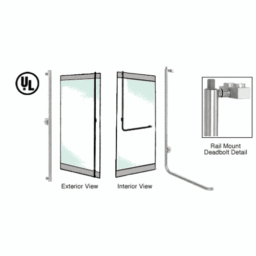CRL DB100F4R1BS Blumcraft Brushed Stainless Left Hand Reverse Rail Keyed Cylinder Deadbolt