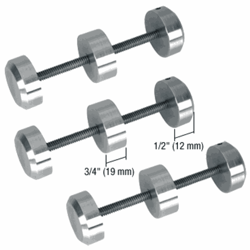 CRL CDS3S Brushed Stainless Sound Spacer Studs for Bullet-Resistant Barriers