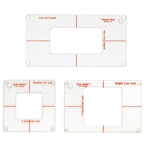 CRL QD1 Quik-Draw Mirror Outlet Cut-Out Template Set