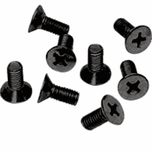 CRL P615MBL Matte Black 6x15mm Flat Head Phillips Cover Plate Screws