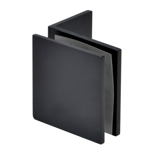 CRL SGC037MBL Matte Black Fixed Panel Square Clamp with Small Leg