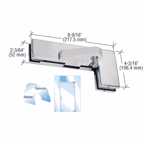 CRL 0PF40LBS Brushed Stainless Left Offset Transom Patch Fitting