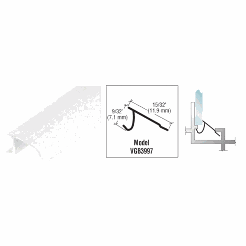 CRL VGB3997W White Snap-In Vinyl Glazing Bead