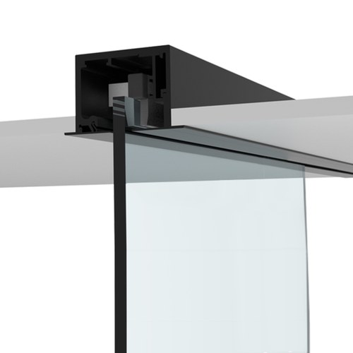 CRL 695DMBL 695 Series Matte Black Sliding Door Kit with Softbrake System