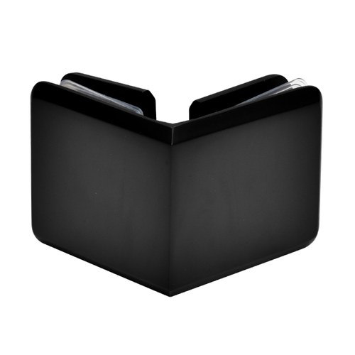CRL BGC90MBL Matte Black Beveled 90 Glass-to-Glass Clamp