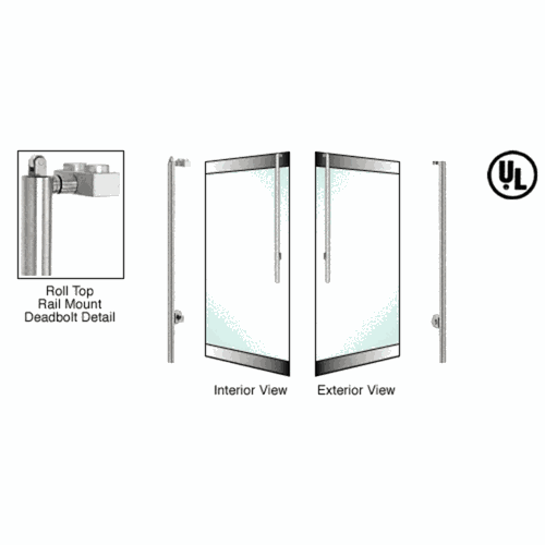 CRL DBR170JS3R1BS Blumcraft Brushed Stainless Right Hand Reverse Roll Top Rail Deadbolt Handle
