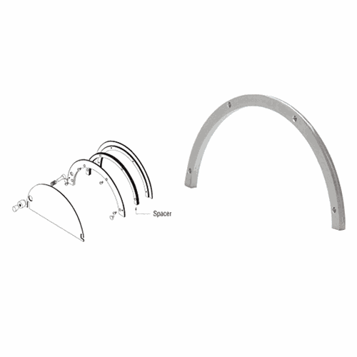 CRL 723A12 Satin Anodized Spacer Kit for 723A Half-Round Ticket Window