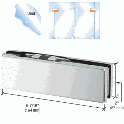 CRL PH21CPS Polished Stainless Adjustable European Door Patch Fitting