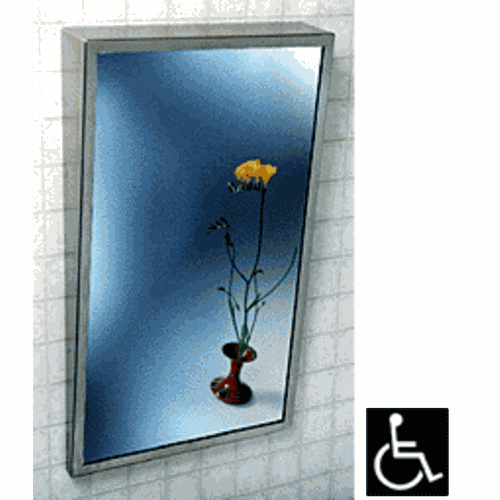 CRL 9901824 Tilt Fixed Stainless Steel Framed Mirror