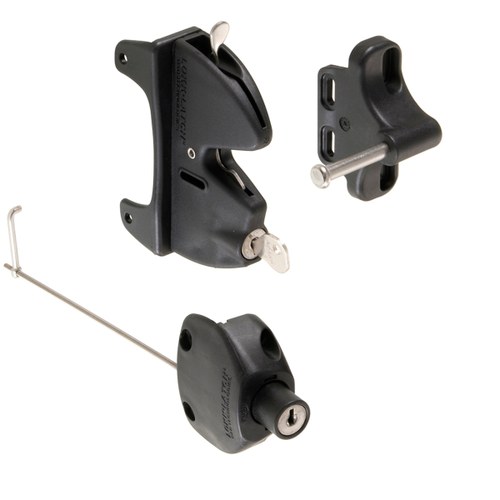 CRL LLA2BL Black Lokk-Latch Series 2 for Square Posts