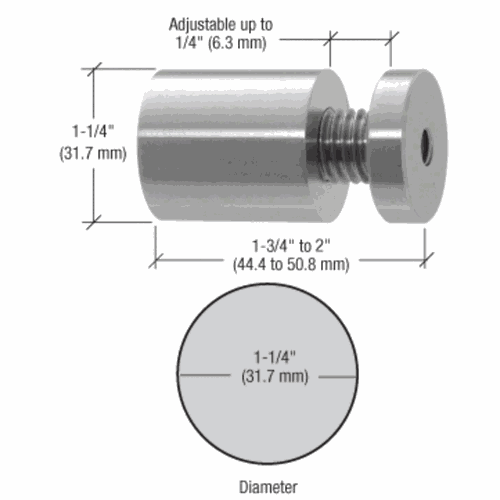 CRL ASB114134BS 316 Brushed Stainless 1.25
