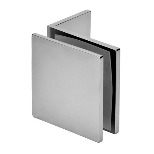 CRL SGC037CH Polished Chrome Fixed Panel Square Clamp with Small Leg