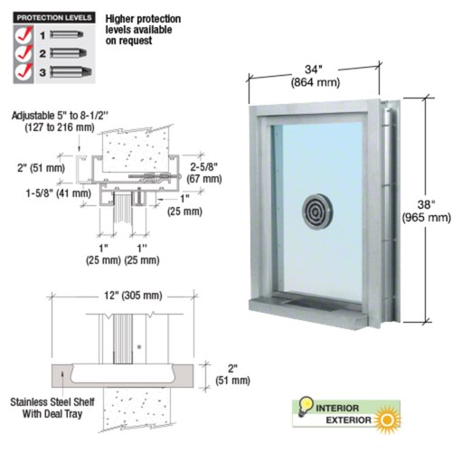 CRL C0EW3036A Satin Anodized 34
