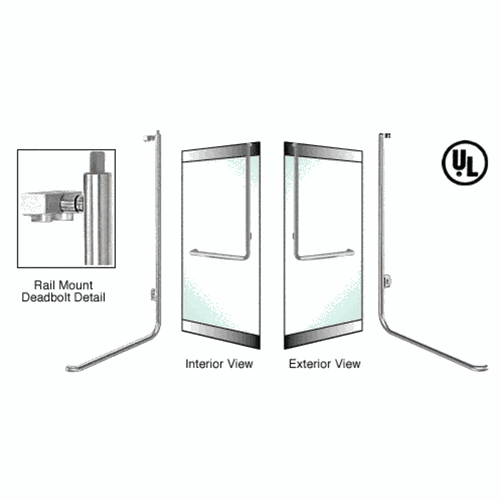 CRL DB100D3RKBS Blumcraft Brushed Stainless Right-Hand Reverse Rail Deadbolt Handle