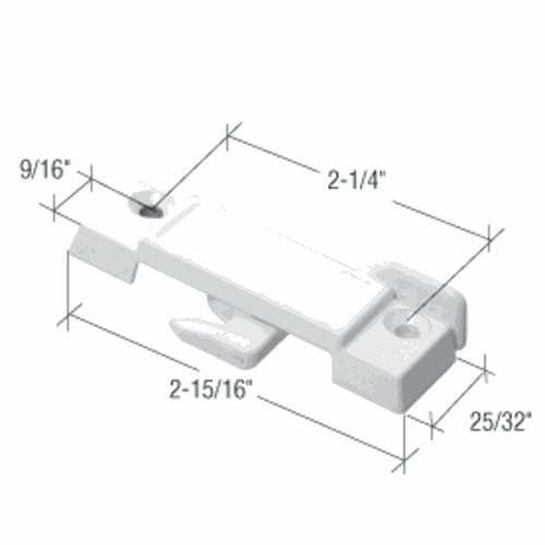 CRL F2594 White Sliding Window Lock with 2-1/4